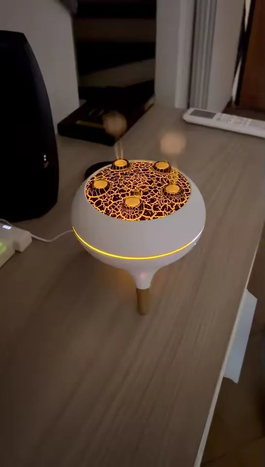 JellyFuser glowing amber on a wooden desk
