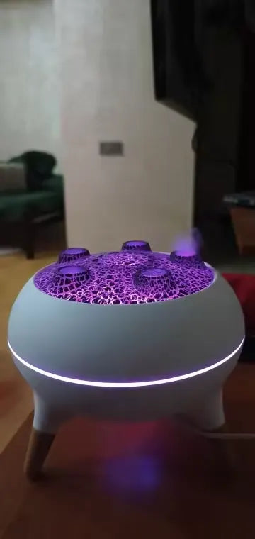 Close view of JellyFuser illuminated in purple